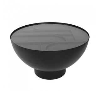 ARCHES COFFEE TABLE ΜΑΥΡΟ 70x70xH40cm