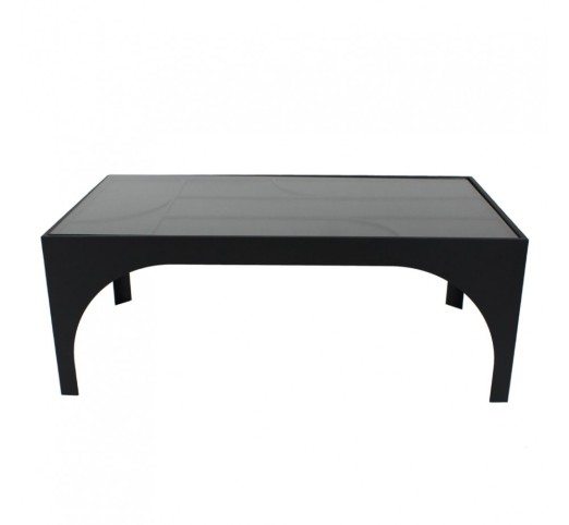 ARCHES COFFEE TABLE ΜΑΥΡΟ ΜΑΤ 100x55xH38cm