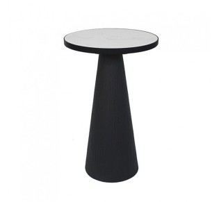 LAMP SIDE TABLE WHITE BLACK 41x41xH63,5cm