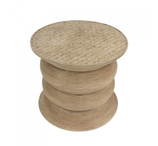 RIBBONS SIDE TABLE ΦΥΣΙΚΟ 59x59xH53cm