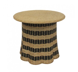 NUBIA COFFEE TABLE NATURAL BLACK 60x60xH52,5cm