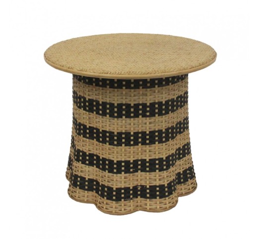 NUBIA COFFEE TABLE NATURAL BLACK 60x60xH52,5cm