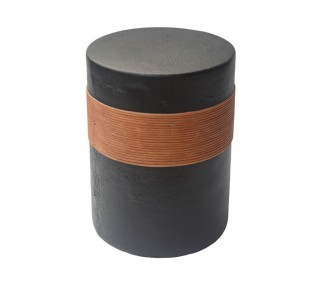 BELT SIDE TABLE ΜΑΥΡΟ ΚΕΡΑΜΙΔΙ 38,5x38,5xH52cm