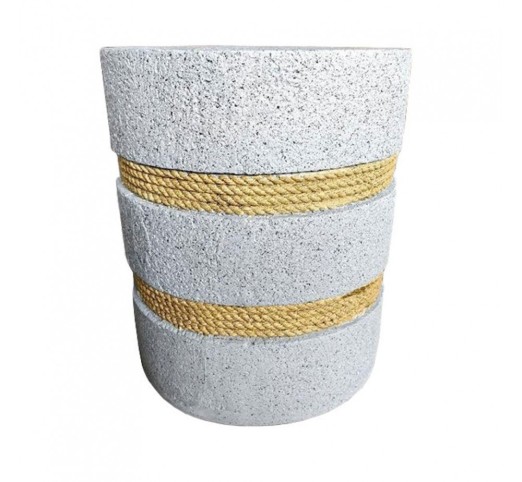 CORDA SIDE TABLE CEMENT ΦΥΣΙΚΟ 35,5x35,5xH42,5cm