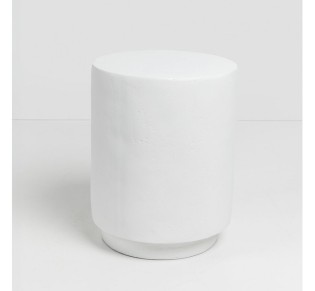 LITHOS ROUND SIDE TABLE ΛΕΥΚΟ 35,5x35,5xH45cm
