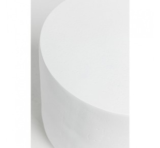LITHOS ROUND SIDE TABLE WHITE 35,5x35,5xH45cm