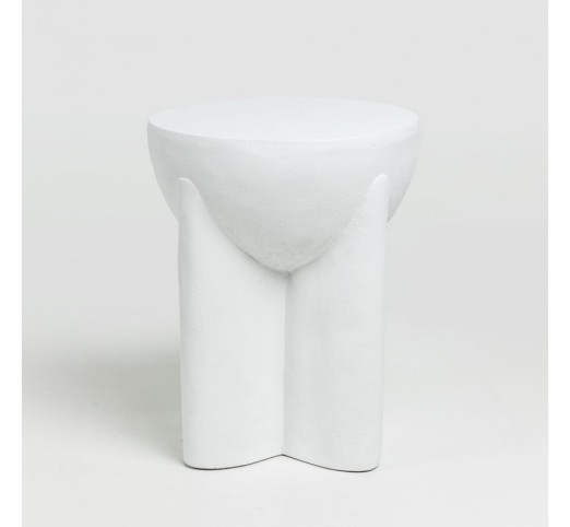 LITHOS HANDLE SIDE TABLE WHITE 36,5x36,5xH46,5cm