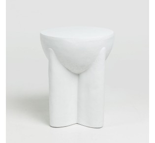 LITHOS HANDLE SIDE TABLE WHITE 36,5x36,5xH46,5cm