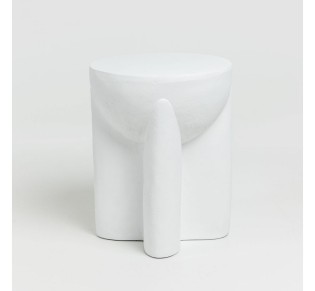 LITHOS HANDLE SIDE TABLE ΛΕΥΚΟ 36,5x36,5xH46,5cm 2