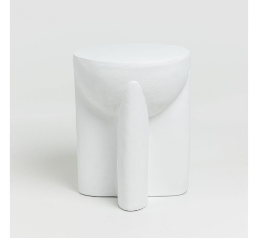 LITHOS HANDLE SIDE TABLE ΛΕΥΚΟ 36,5x36,5xH46,5cm