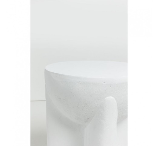 LITHOS HANDLE SIDE TABLE ΛΕΥΚΟ 36,5x36,5xH46,5cm