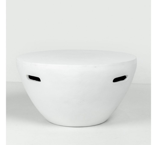 LITHOS CENTRAL COFFEE TABLE WHITE 68x68xH36cm