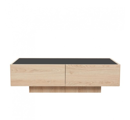 CUBIUS COFFEE TABLE NATURAL SMOKE BLACK 118x59xH33cm