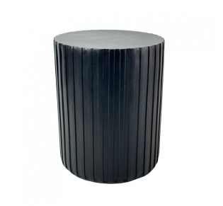 RAIL BLACK SIDE TABLE ΜΑΥΡΟ 40x40xH47cm