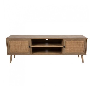 AMMOS TV STAND 2ΠΟΡΤΕΣ ΦΥΣΙΚΟ ΜΕ RATTAN 150x39xH49cm 2