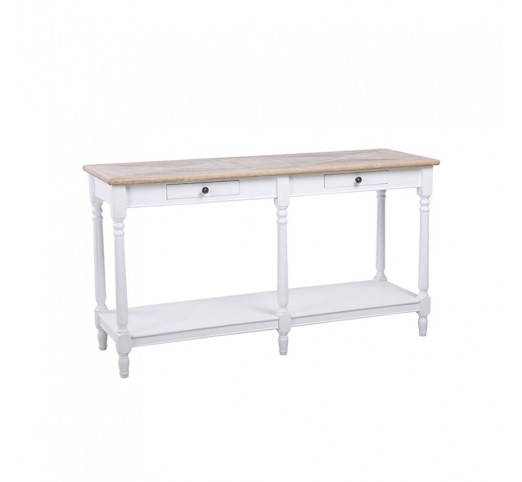 HISTORY CONSOLE WHITE NATURAL 143x48x79