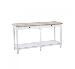HISTORY CONSOLE WHITE NATURAL 143x48x79
