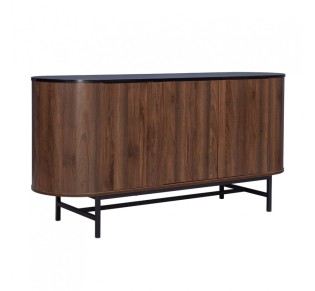 OVAL SIDEBOARD 3DOORS WALNUT 150x45x74cm