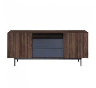 GROOVES ΜΠΟΥΦΕΣ 2ΠΟΡΤΕΣ 2ΣΥΡΤΑΡΙΑ ΚΑΡΥΔΙ ΓΚΡΙ 180x40xH80cm