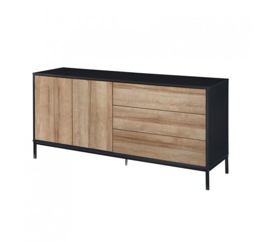 BLACKBIRD SIDEBOARD 2DOORS 3DRAWERS RIVIERA OAK BLACK 150x40x75.5cm