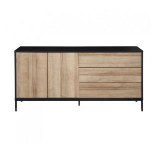 BLACKBIRD SIDEBOARD 2DOORS 3DRAWERS RIVIERA OAK BLACK 150x40x75.5cm