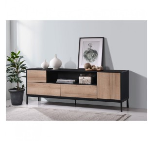 BLACKBIRD TV STAND RIVIERA OAK BLACK 160x40.5x58cm