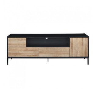 BLACKBIRD TV STAND RIVIERA OAK ΜΑΥΡΟ 160x40,5xH58cm