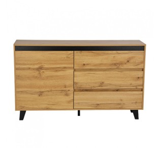 ARABICA SIDEBOARD CHIPBOARD WITH MELAMINE METAL BLACK 138x38xH83cm E1 PRC 2