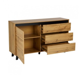 ARABICA SIDEBOARD CHIPBOARD WITH MELAMINE METAL BLACK 138x38xH83cm E1 PRC
