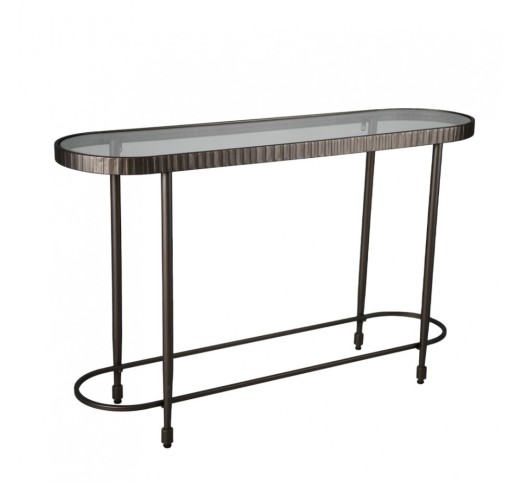 GRANAZ ΚΟΝΣΟΛΑ GUNMETAL 132x36xH81cm