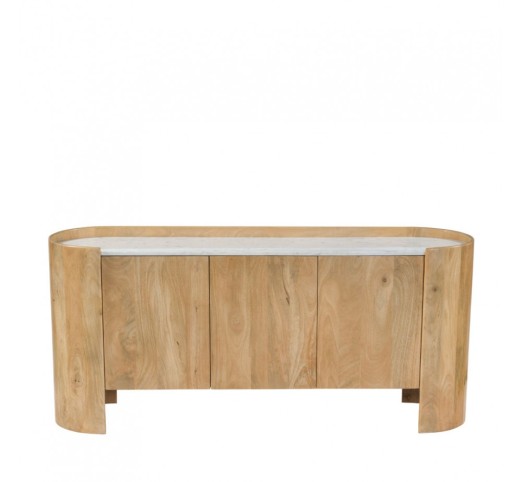 DON ΜΠΟΥΦΕΣ 3ΠΟΡΤΕΣ ΦΥΣΙΚΟ ΛΕΥΚΟ 165x45xH75cm
