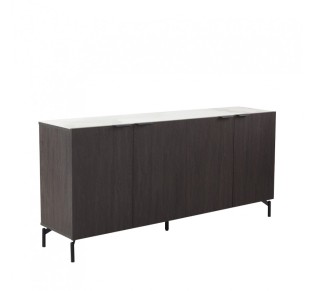 NOTTE SIDEBOARD BLACK WHITE STONE 180x40,5xH84cm