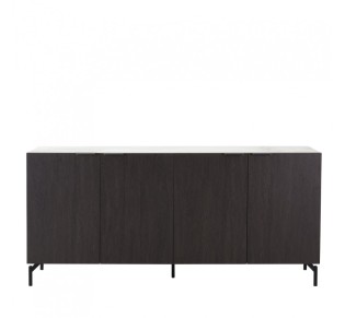 NOTTE ΜΠΟΥΦΕΣ ΜΑΥΡΟ ΛΕΥΚΟ ΠΕΤΡΑ 180x40,5xH84cm 2
