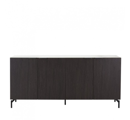 NOTTE ΜΠΟΥΦΕΣ ΜΑΥΡΟ ΛΕΥΚΟ ΠΕΤΡΑ 180x40,5xH84cm