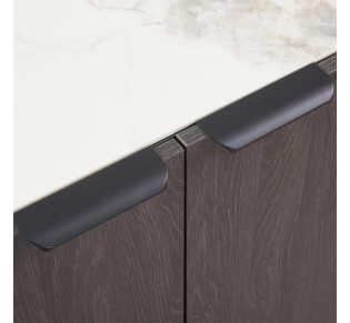 NOTTE SIDEBOARD BLACK WHITE STONE 180x40,5xH84cm