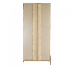 CAPPUCCINO WARDROBE 2DOORS LATTE SONOMA 84,6x50xH185cm 2