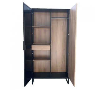 MYSTERY ENTRANCE WALLUNIT 2DOORS NATURAL DARK BLACK 104x39xH210cm 2