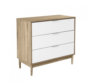 SCANDI ΚΟΜΟΤΑ 3ΣΥΡΤΑΡΙΑ SONOMA ΛΕΥΚΟ 80x39,5xH77cm