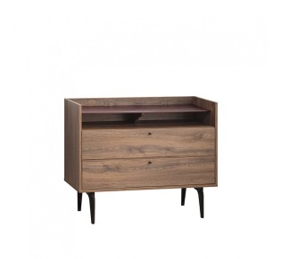 MARSALA COMMODE 2DRAWERS MELAMINE WALNUT E1 TR