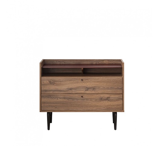 MARSALA COMMODE 2DRAWERS MELAMINE WALNUT E1 TR