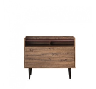 MARSALA COMMODE 2DRAWERS MELAMINE WALNUT E1 TR