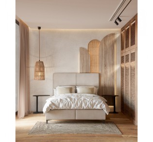 MORE BED WITH STORAGE (FOR MATTRESS 160x200cm) CURLY WHITE SMOOTH 07-918 E1 TR 2