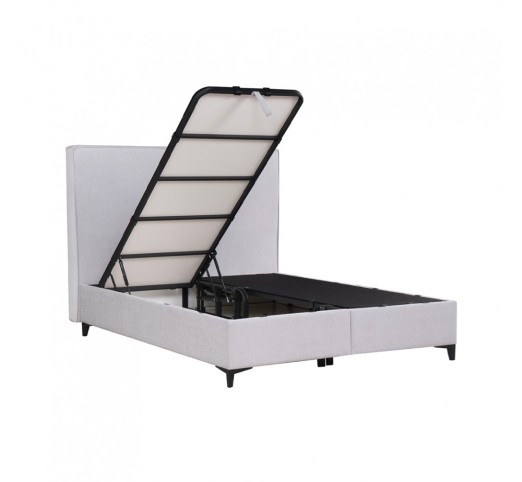 MORE BED WITH STORAGE (FOR MATTRESS 160x200cm) CURLY WHITE SMOOTH 07-918 E1 TR