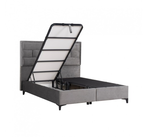 BRICK BED WITH STORAGE (FOR MATTRESS 160x200cm) GREY 07-450 165x215xH121cm