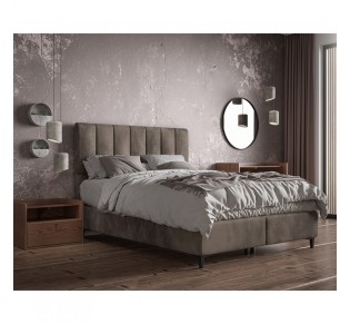STICKS BED WITH STORAGE (FOR MATTRESS 160x200cm) CAMEL 05-911 166x223xH120cm 2