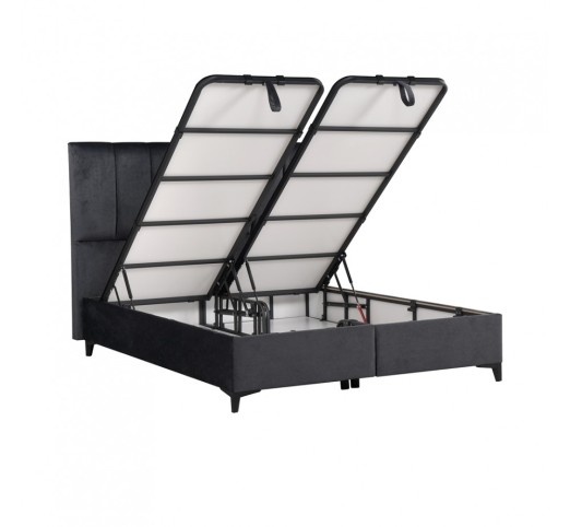 STICKS BED WITH STORAGE (FOR MATTRESS 160x200cm) GREY 26-911 166x223xH120cm