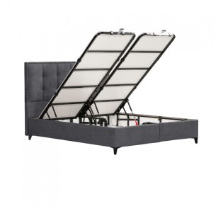 PIANO BED WITH STORAGE (FOR MATTRESS 160x200cm) GREY 07-780 160x207xH115cm 2