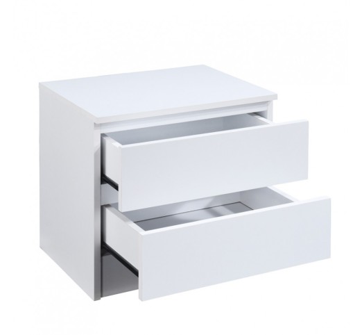 POLO NIGHTSTAND 2DRAWERS WHITE 45x35,5xH45cm