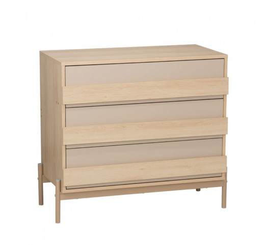 CAPPUCINO PEDESTAL 3DRAWERS SONOMA LATTE 80x40xH75cm