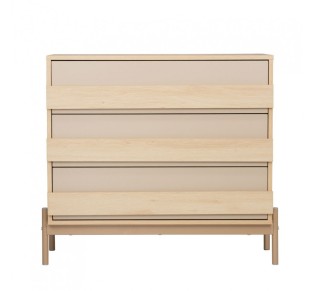 CAPPUCINO PEDESTAL 3DRAWERS SONOMA LATTE 80x40xH75cm